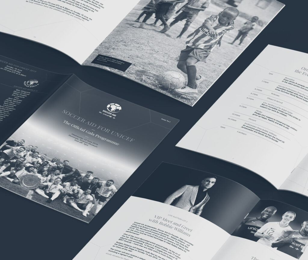 Unicef Soccer Aid gala programme