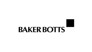 Baker Botts logo (black text) with a small black square accent to the right.