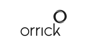 Orrick logo: lowercase wordmark with a circular ring symbol to the right.