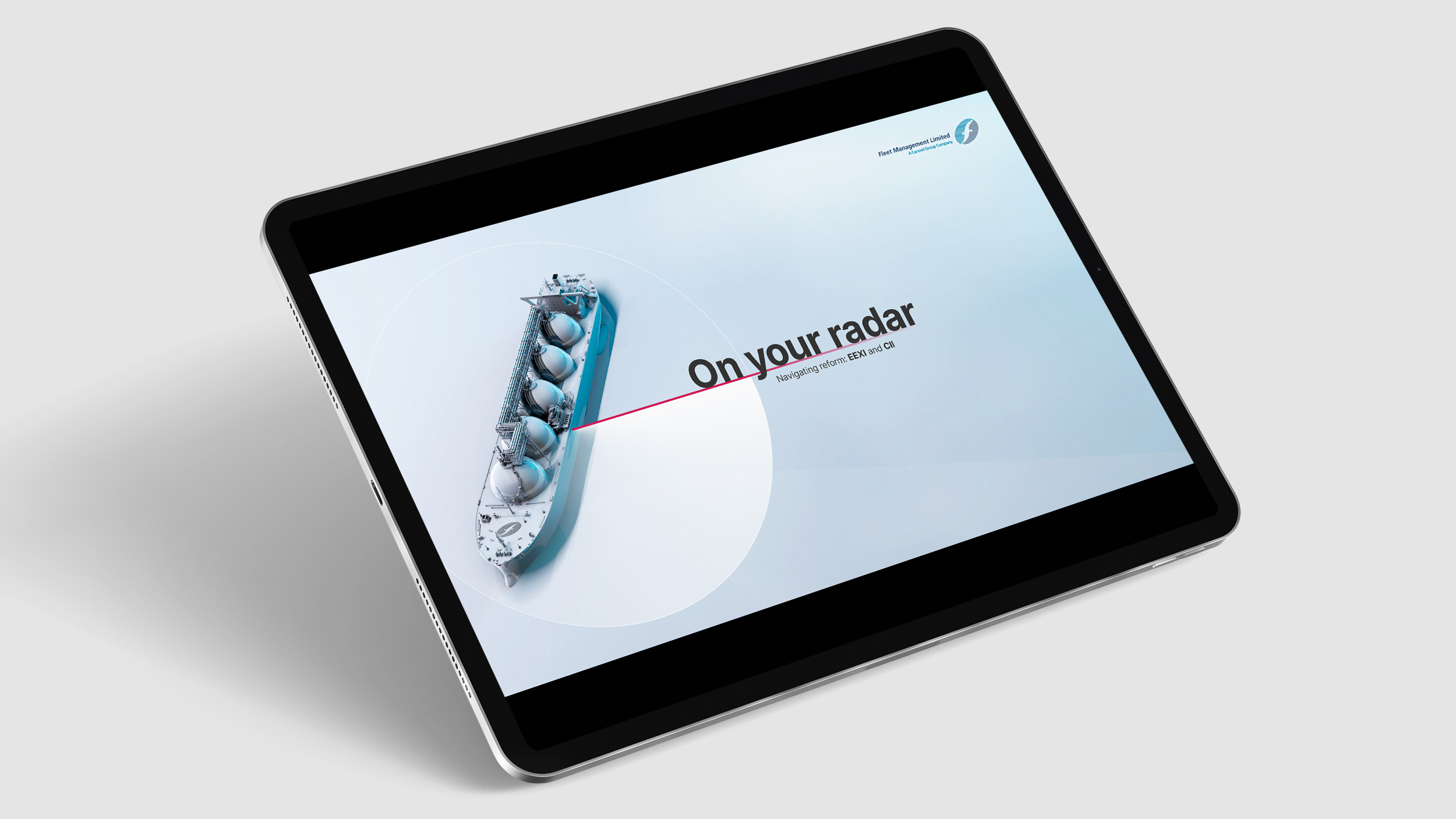 Fleet-thought-leadership-cover-ipad-2 Ipad showing the cover of the FLEET thought leadership report