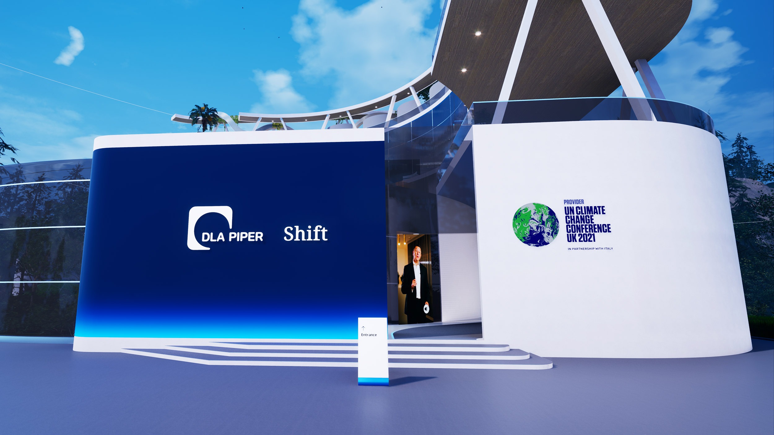 The entrance to the Shift environment